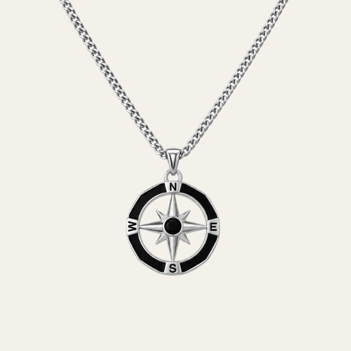 Hollow Compass Necklace