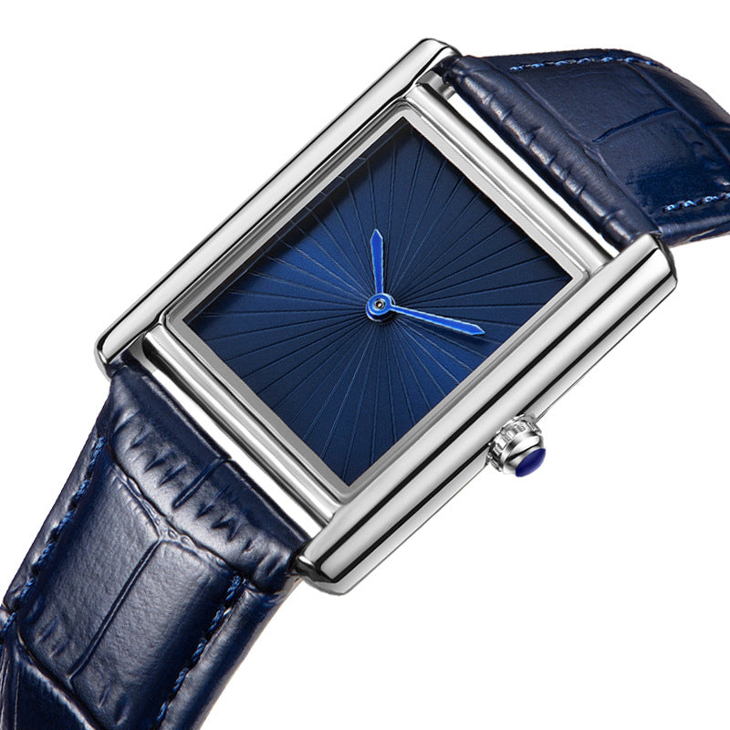 foreign trade new products men's casual watches classic simple square two needle quartz strap waterproof men's watches wholesale