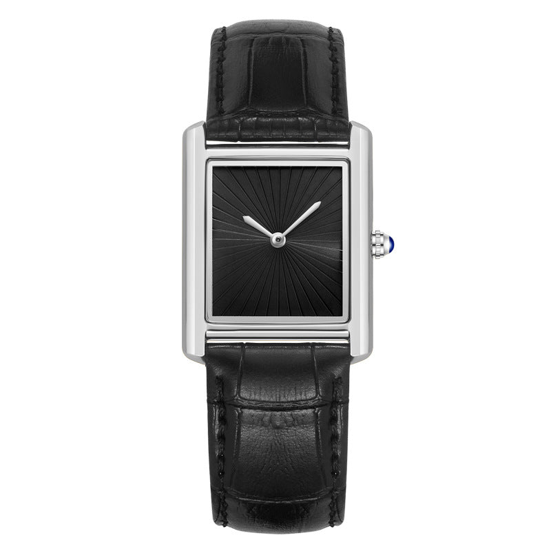 foreign trade new products men's casual watches classic simple square two needle quartz strap waterproof men's watches wholesale
