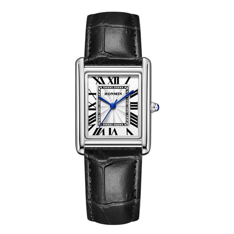Couple watch belt men's women's watch simple square student watch waterproof quartz watch fashion pair watch