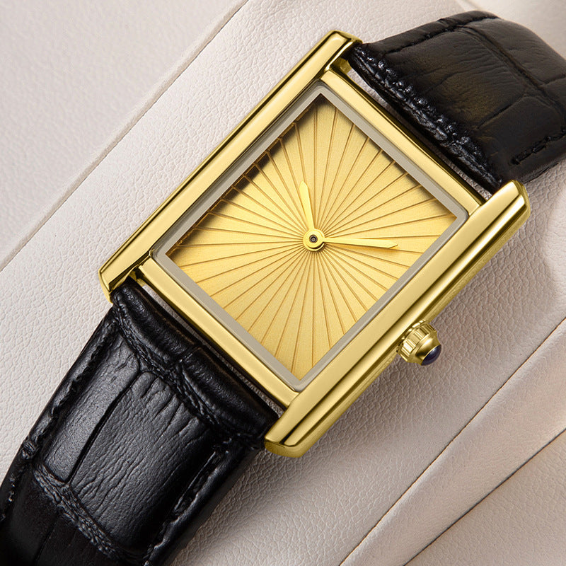 foreign trade new products men's casual watches classic simple square two needle quartz strap waterproof men's watches wholesale