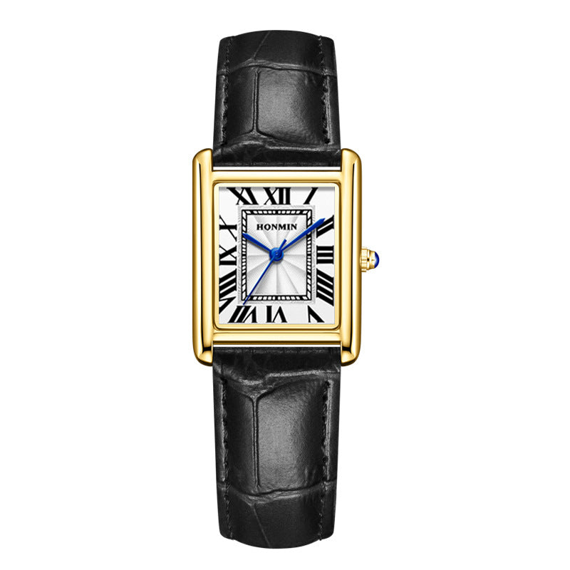 Couple watch belt men's women's watch simple square student watch waterproof quartz watch fashion pair watch