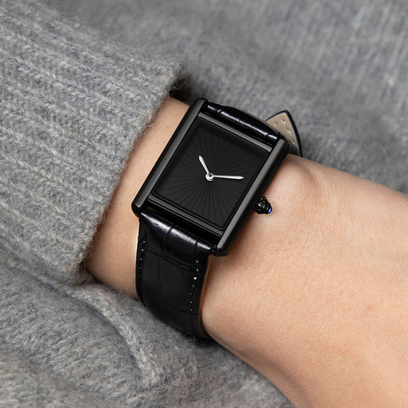 foreign trade new products men's casual watches classic simple square two needle quartz strap waterproof men's watches wholesale