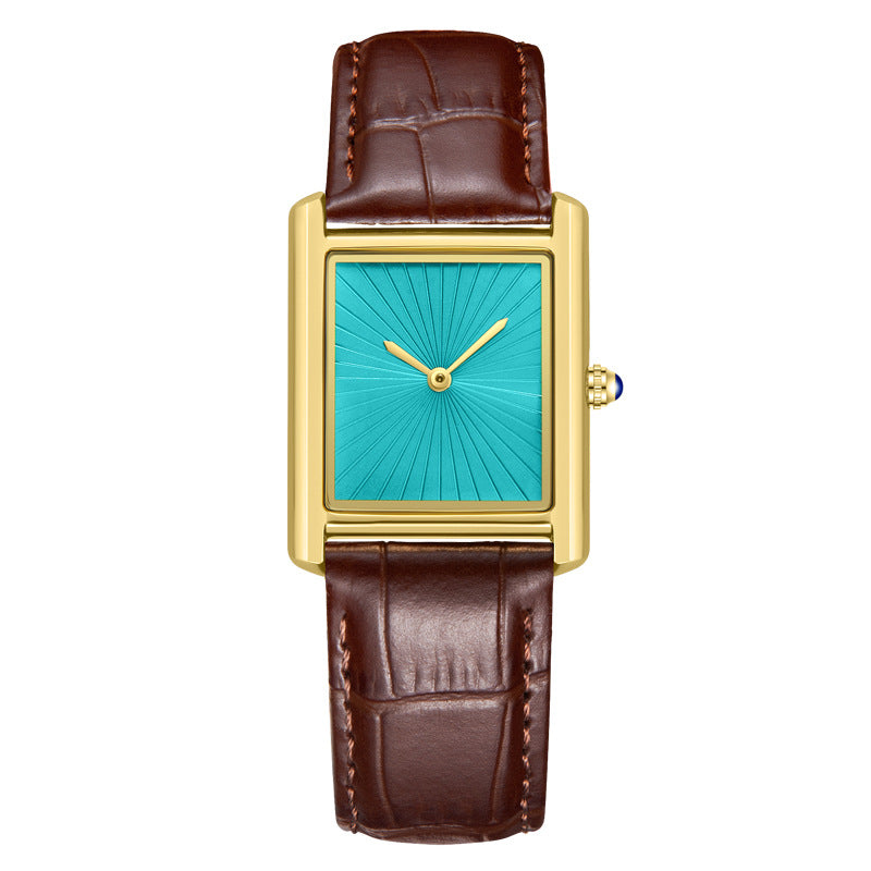 foreign trade new products men's casual watches classic simple square two needle quartz strap waterproof men's watches wholesale