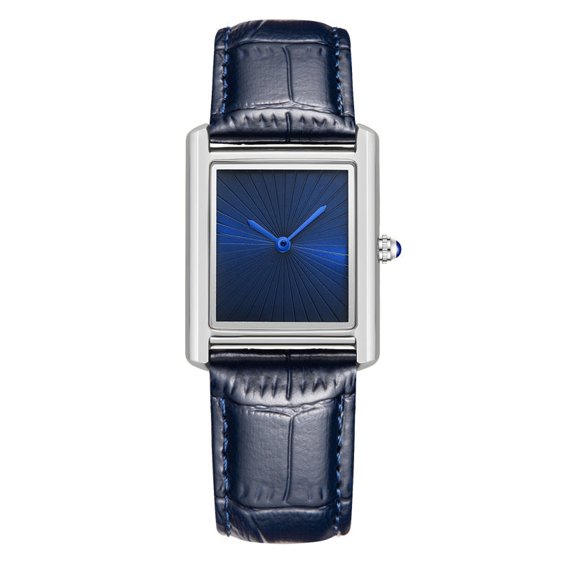 foreign trade new products men's casual watches classic simple square two needle quartz strap waterproof men's watches wholesale